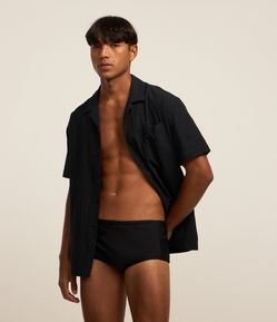 Sunga em Poliamida com Bolsinho de Zíper Lateral