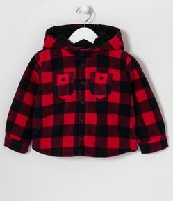 Camisa Infantil con Capucha Estampado de Cuadros - Talle 2 a 5 años
