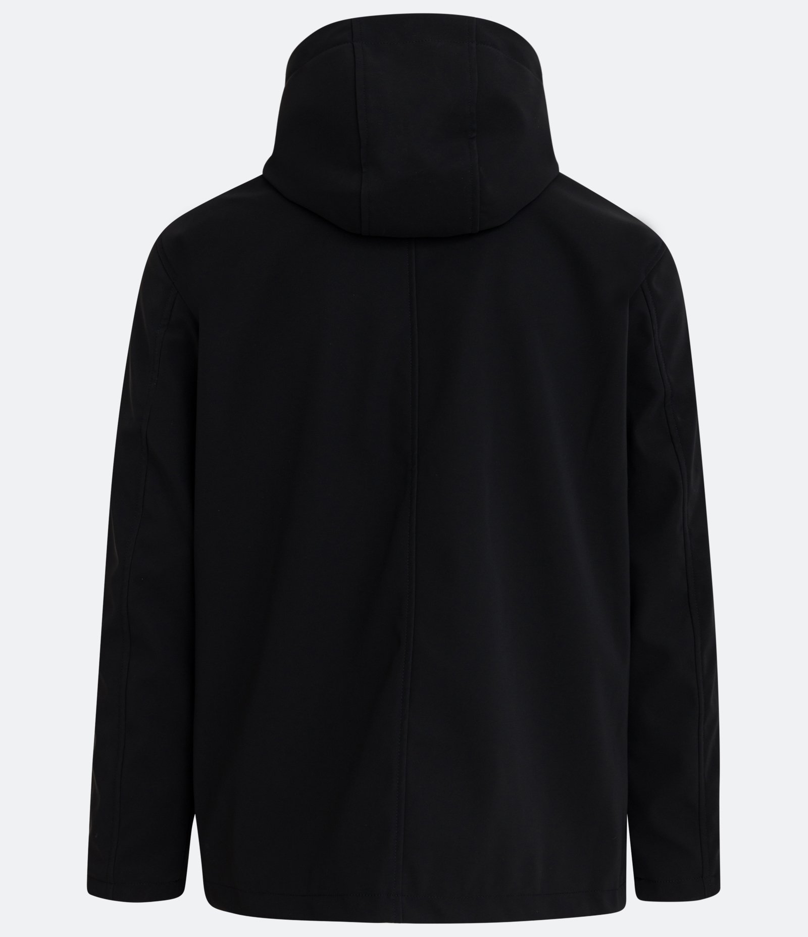 Jaqueta Impermeável com Capuz e Bolsos com Zíper Preto 9