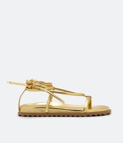 Sandália Rasteira Sport Sandal com Amarração e Sola Tratorada