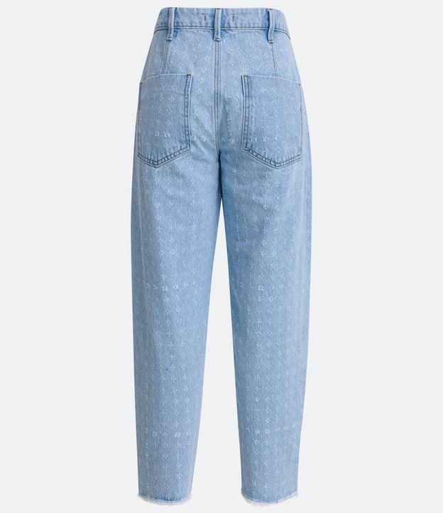 Pantalón Jeans Slouchy con Texturas Azul 7