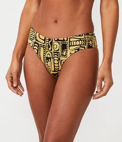 Bikini Bombacha Básica en Poliamida con Estampado Sello