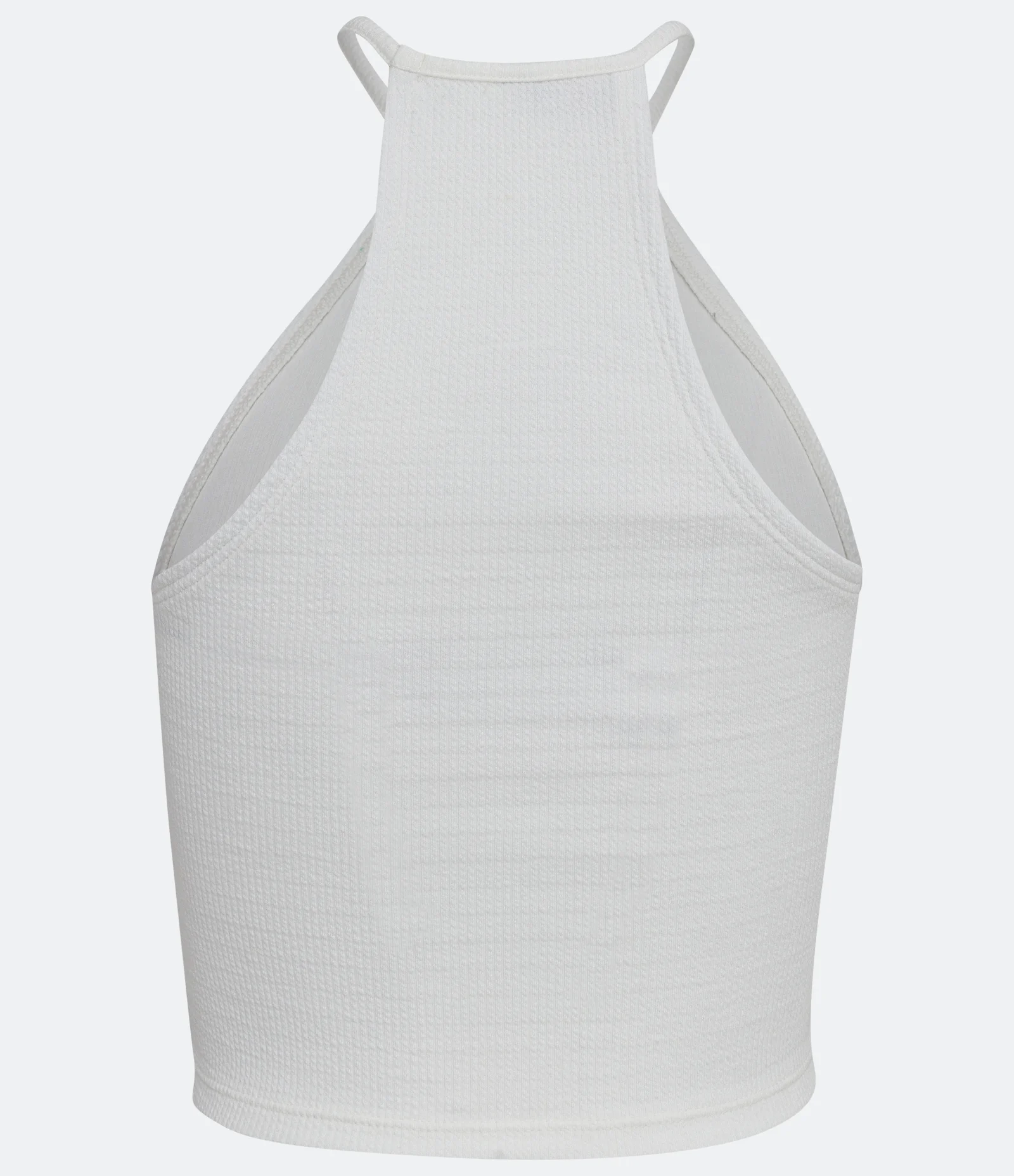 Blusa Regata Cropped com Transpasse e Vazado no Busto Branco 2