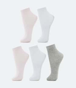 Kit 5 Pares de Meias Infantil Cano Médio - Tam 19/22 ao 35/39