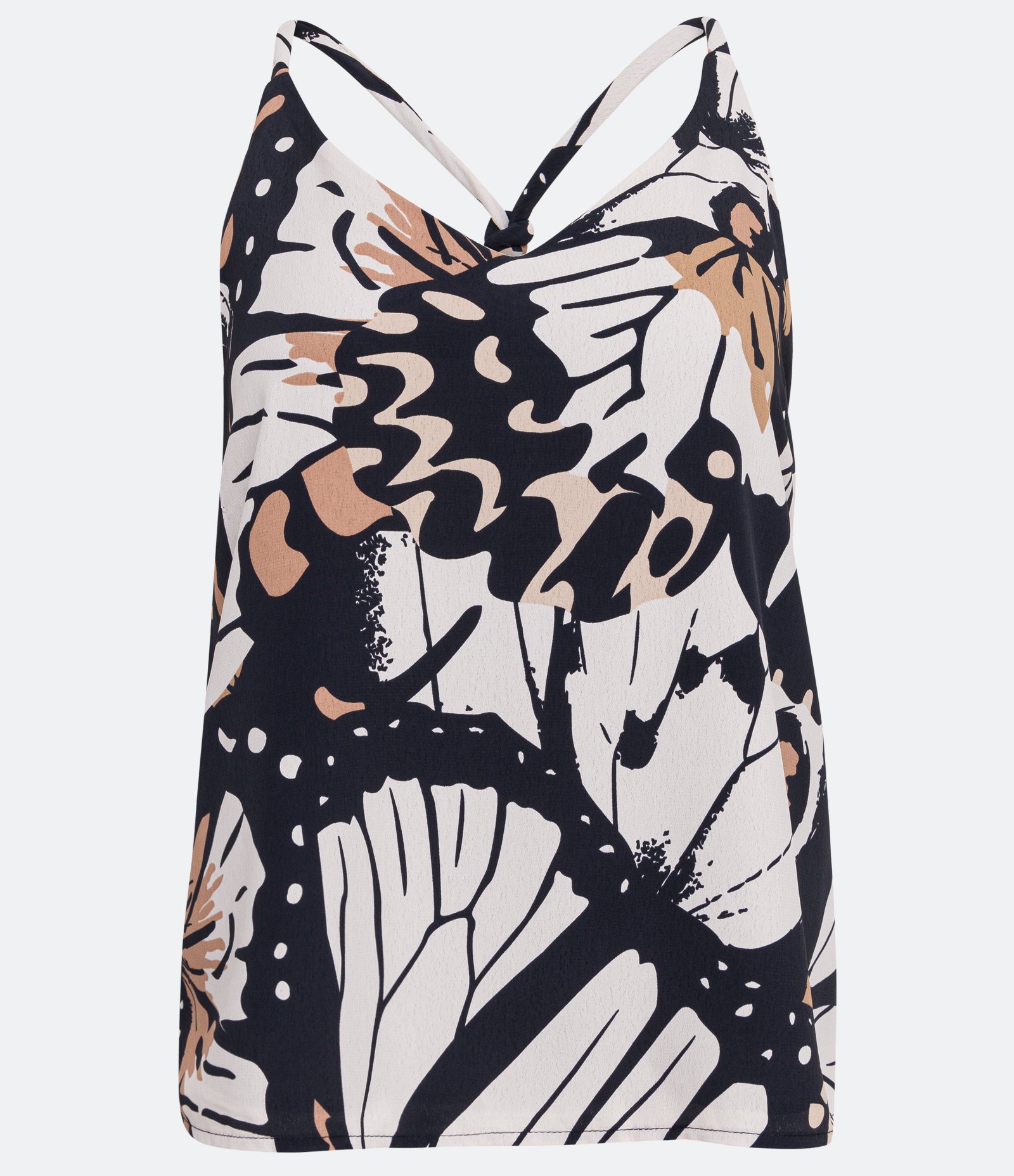 Blusa com Decote V e Estampa Borboleta Preto 6