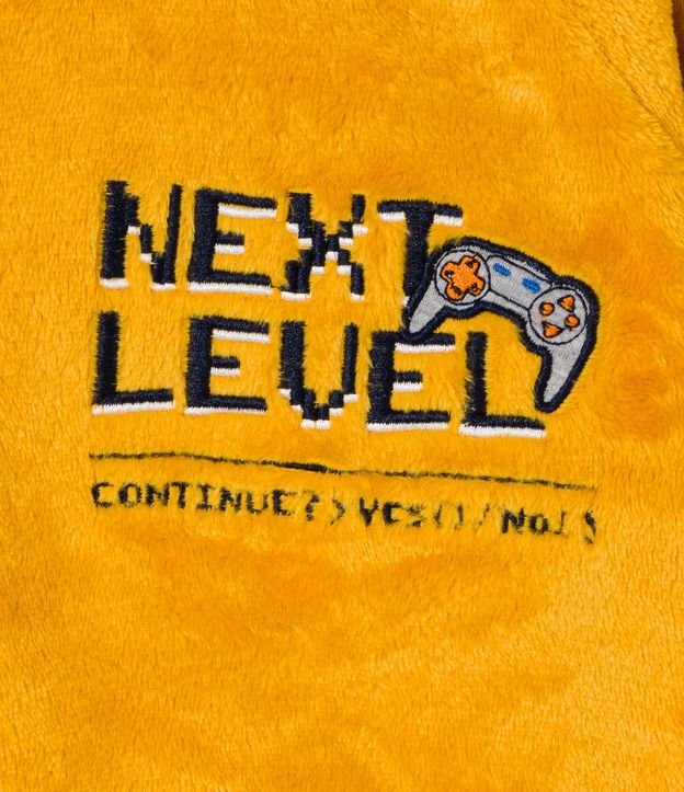 Pijama Largo Infantil en Fleece con Estampado Game - Talle 5 a 14 años Amarillo 2