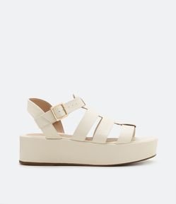 Sandália com Tiras e Salto Flatform