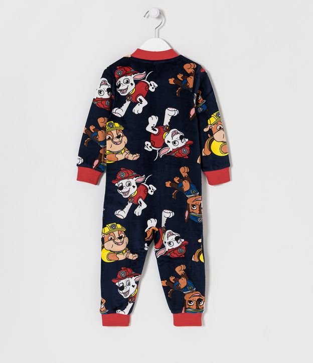 Pijama Jumper Infantil em Fleece com Estampa Patrulha Canina - Tam 1 a 4 Anos Azul Marinho 2