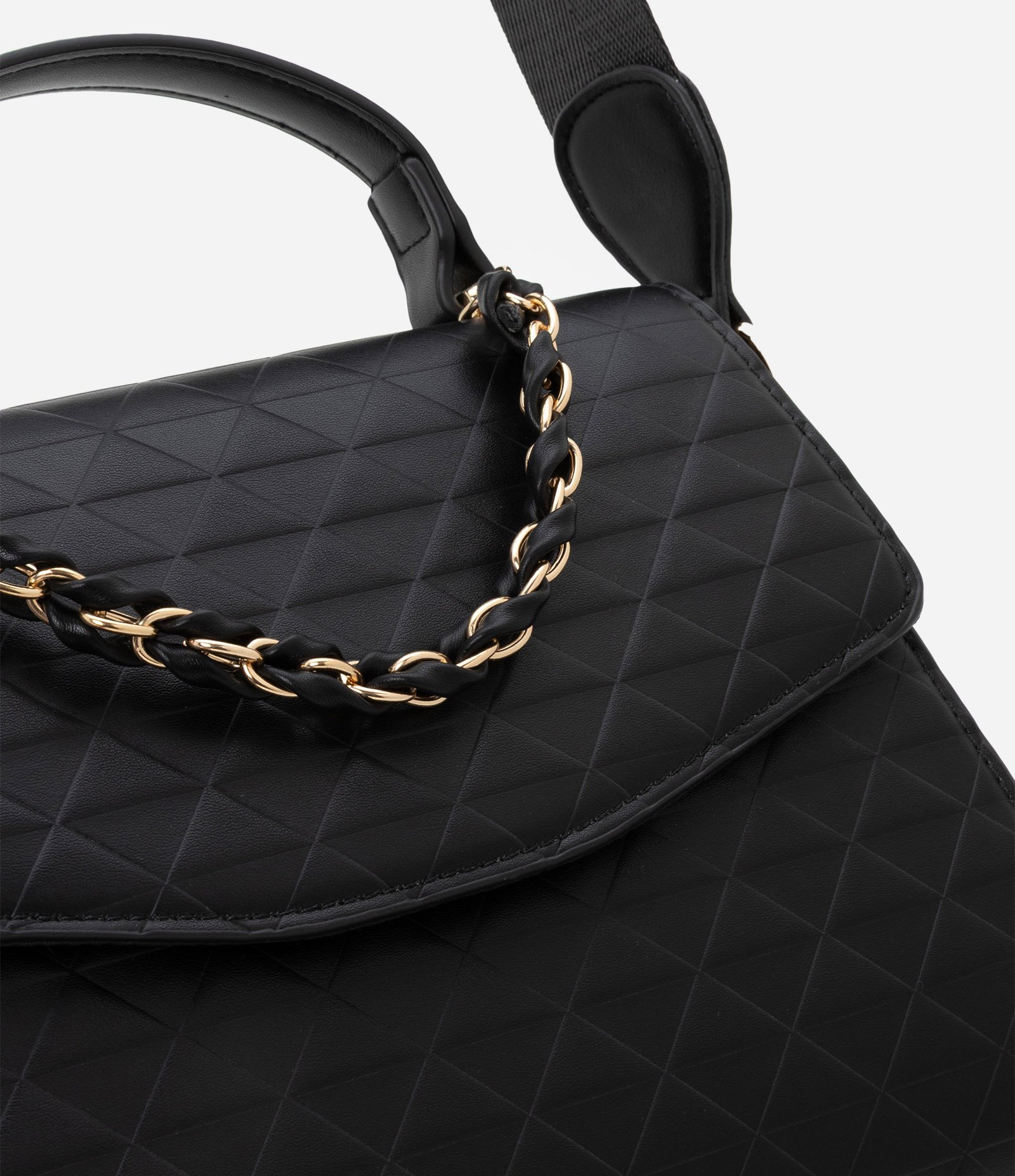 Bolsa Transversal Estruturada com Alça de Corrente 5