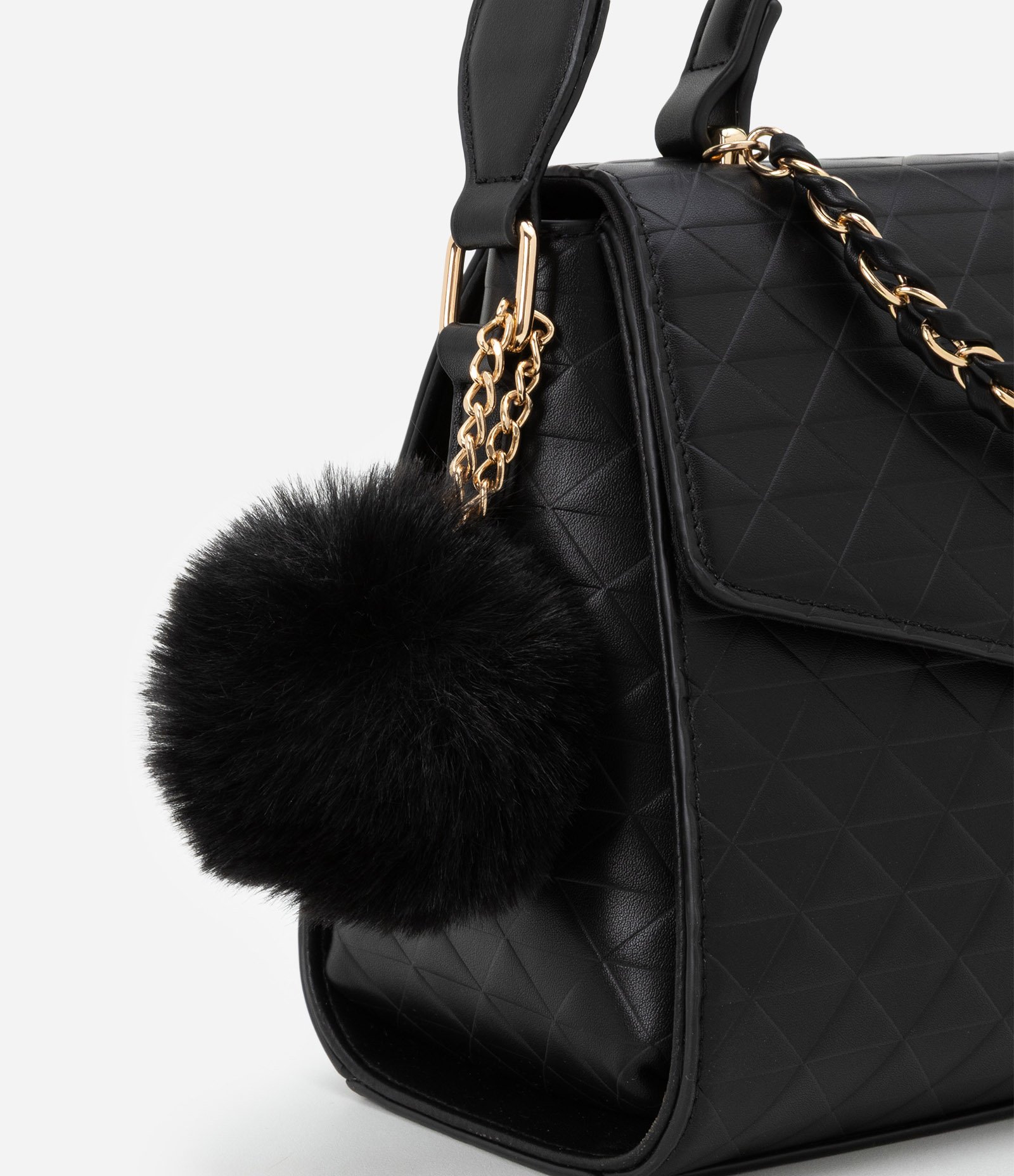 Bolsa Transversal Estruturada com Alça de Corrente 6