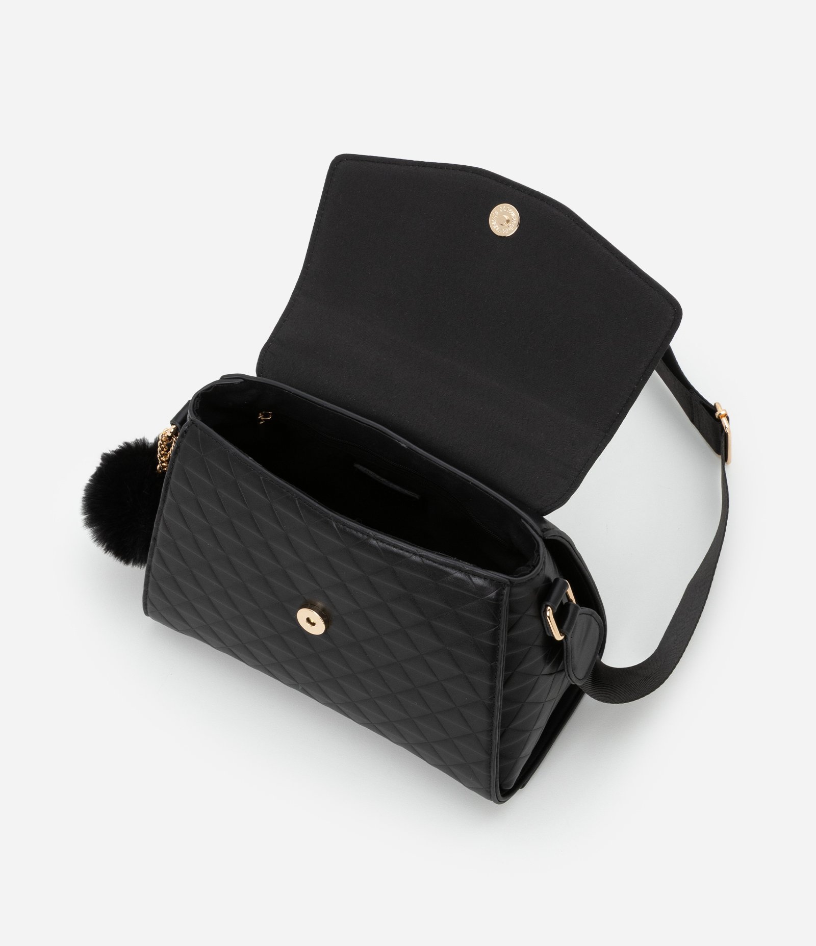 Bolsa Transversal Estruturada com Alça de Corrente 7