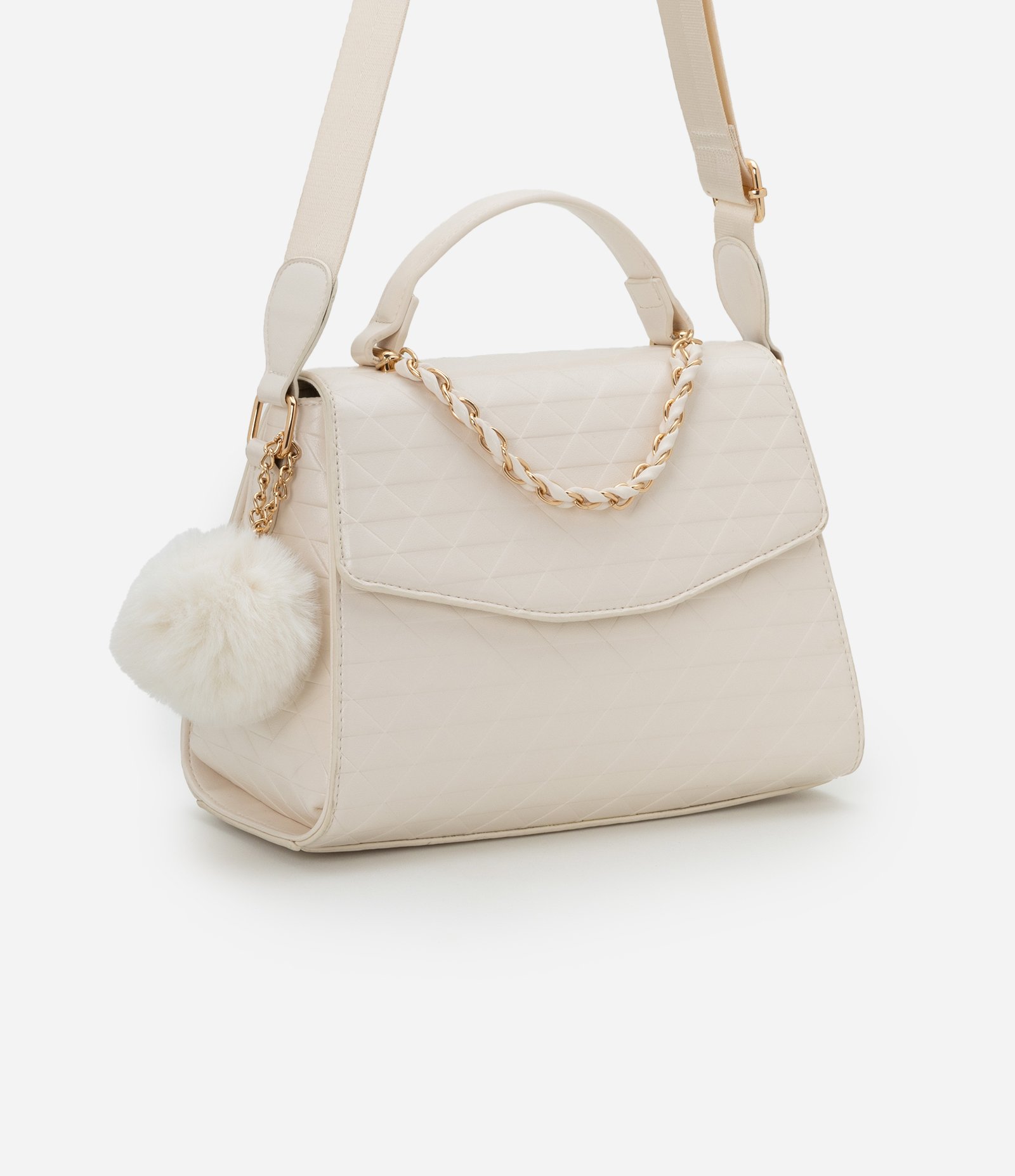 Bolsa Transversal Estruturada com Alça de Corrente 2