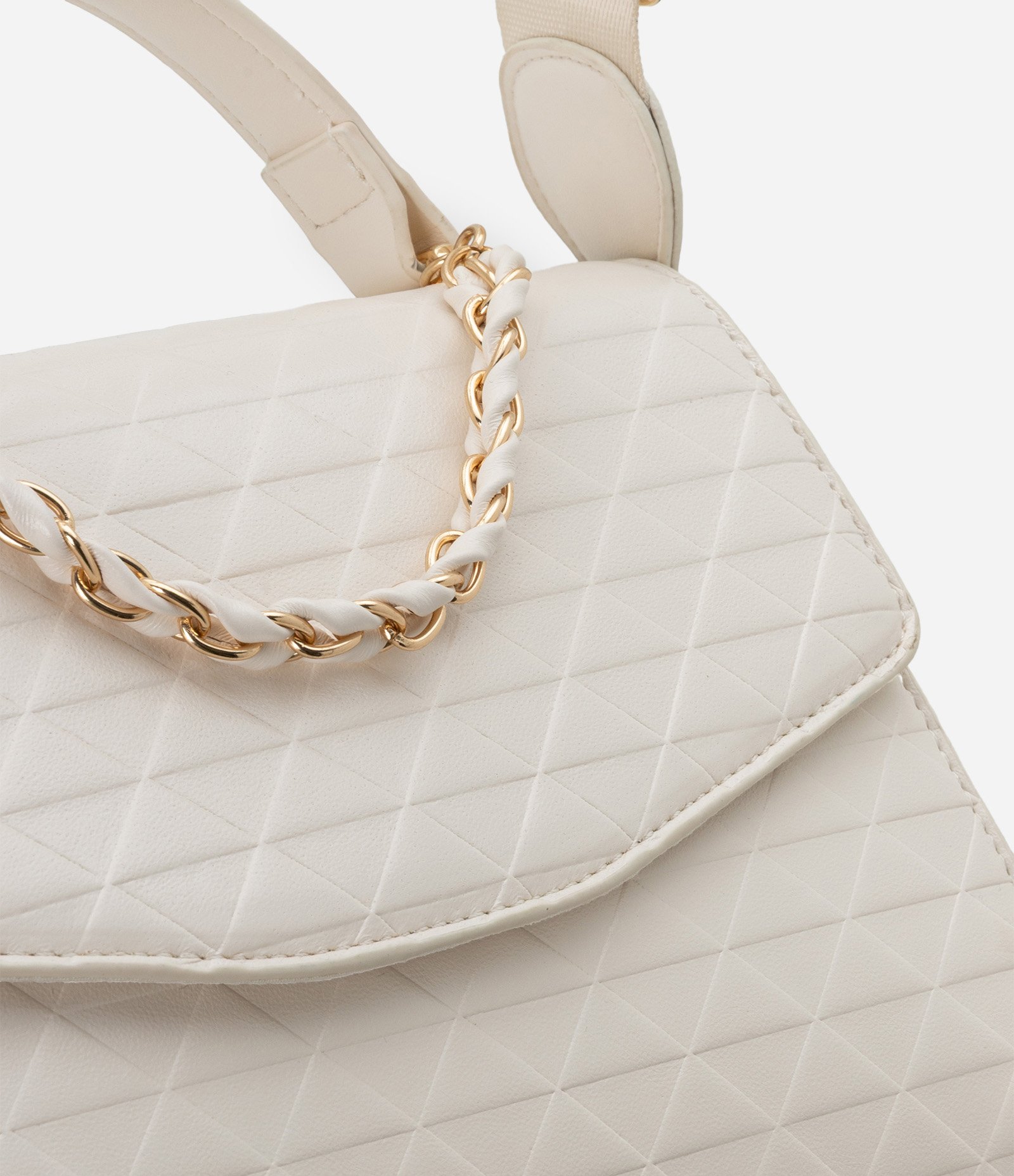 Bolsa Transversal Estruturada com Alça de Corrente 6