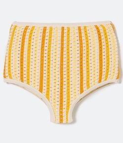 Biquíni Calcinha Hot Pants em Algodão com Estampa Listras