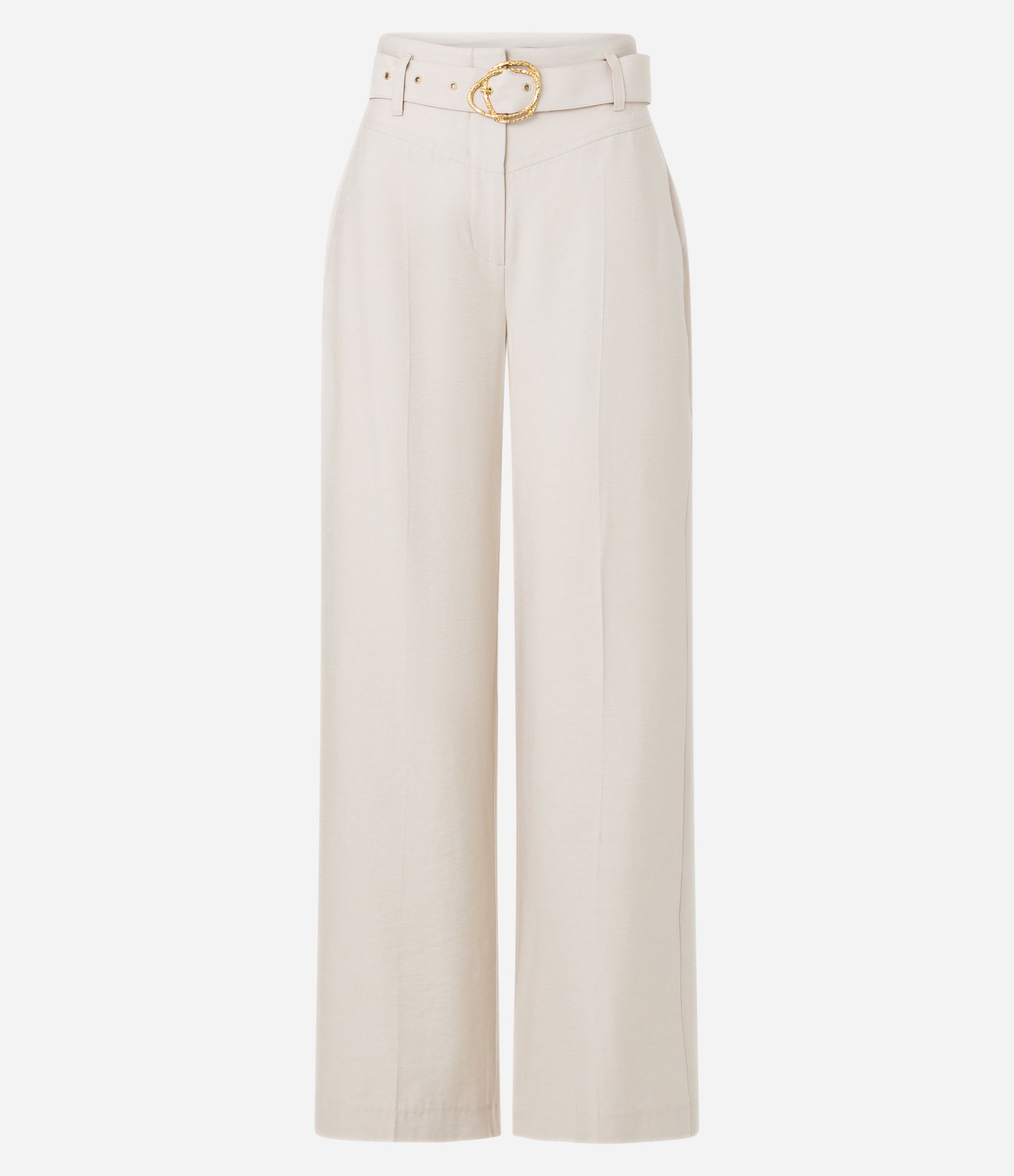 Calça Wide Leg em Viscose com Cinto Fivela Off White 6