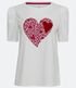 Imagem miniatura do produto Blusa en Algodón con Estampado Corazón y Manga Abullonada Blanco 6