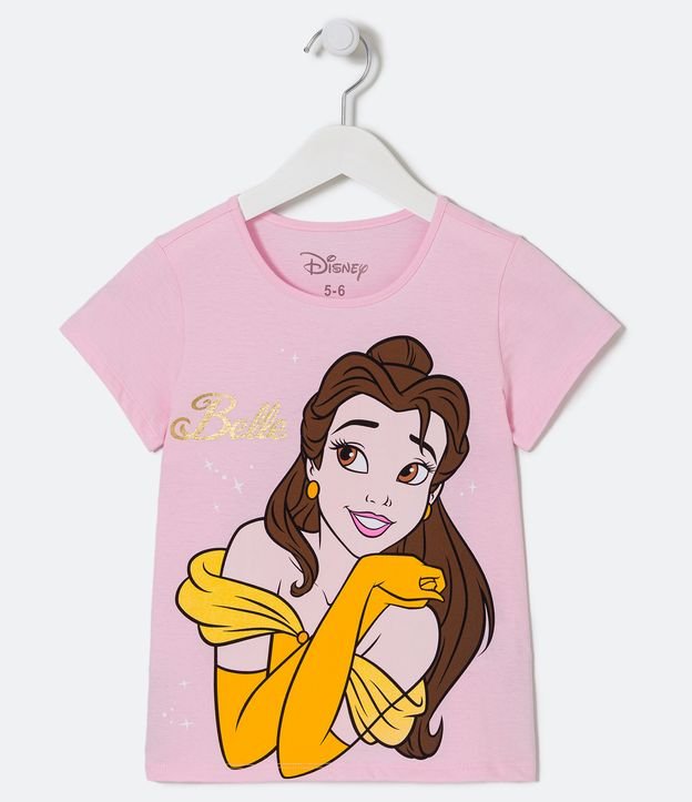 Blusa Infantil com Estampa da Princesa Bella  - Tam 3 a 10 Anos