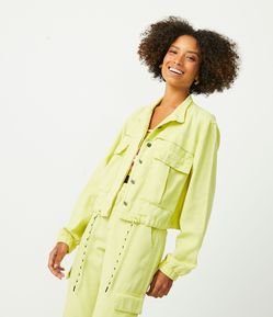 Jaqueta em Liocel com Detalhe em Cadarço