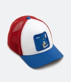 Boné Aba Curva Infantil com Bordado Sonic