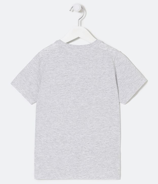 Remera Infantil con Estampado de Follajes - Talle 5 a 14 años Gris 2
