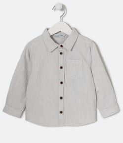 Camisa Infantil com Bolsinho e Botões - Tam 1 a 5 Anos