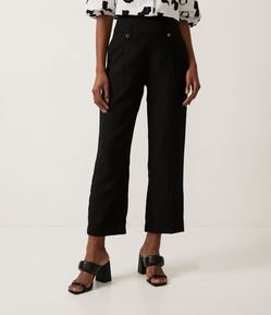 Calça Pantalona em Viscose com Cós Largo