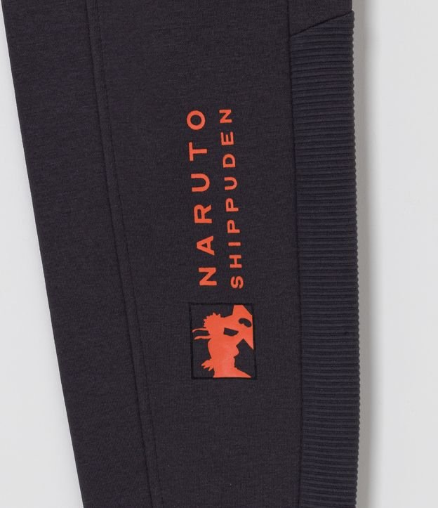 Pantalón Infantil en Algodón con Estampado Naruto - Talle 5 a 14 años Gris Oscuro 3