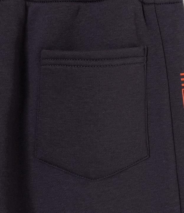 Pantalón Infantil en Algodón con Estampado Naruto - Talle 5 a 14 años Gris Oscuro 8