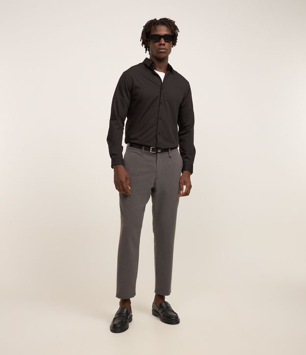 Camisa Slim em Bambu com Manga Longa