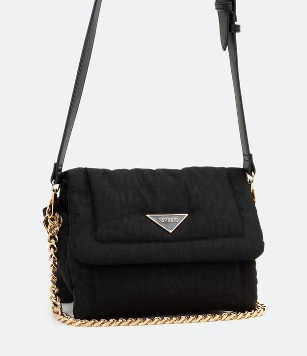 Bolsa Shoulder com Alça de Corrente e Efeito Puffer