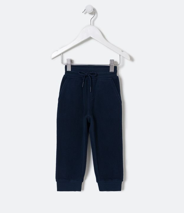 Pantalón Infantil con Cintura Elástica y Cordón - Talle 1 a 4 años Azul 1