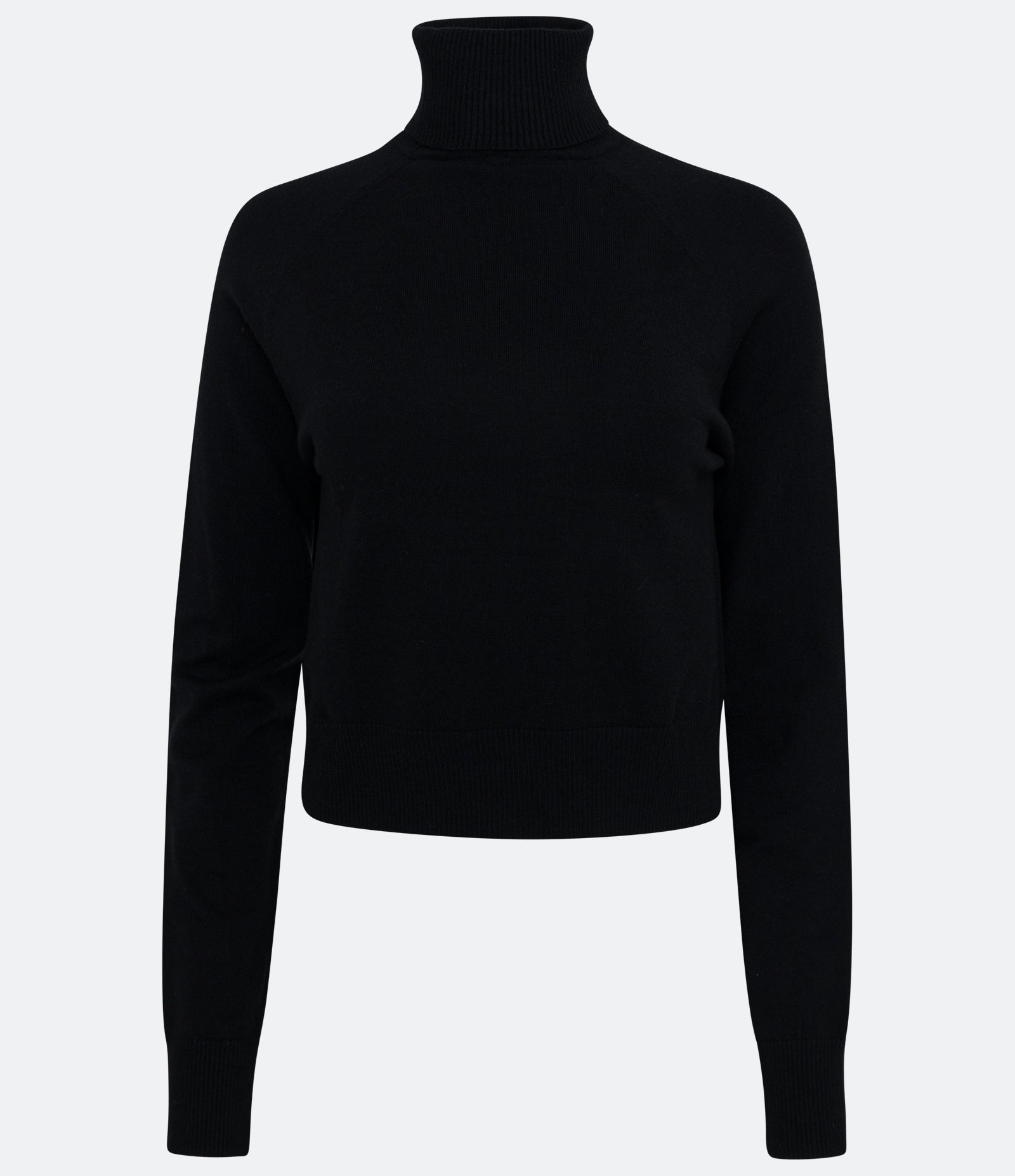 Blusa em Tricô com Gola Alta e Manga Longa Preto 1