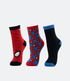 Imagem miniatura do produto Kit 03 Pares de Medias Infantil Estampado Spider-Man - Talle 20/23 a 32/35 Negro/Rojo/Azul 1