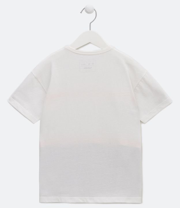 Remera Infantil con Recortes y Rayas - Talle 5 a 14 años Blanco 2