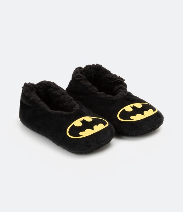 Meia Home Socks Infantil Estampa Batman - Tam P ao G Preto