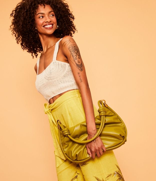 Bolso Shoulder Hobo con Correa Tubo Verde 7