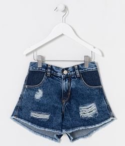 Short Infantil Jeans con Desgastes - Talle 5 a 14 años