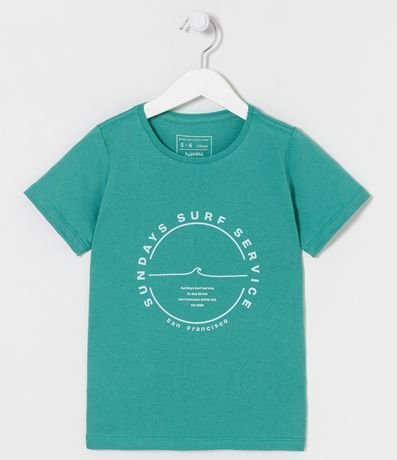 Menor preço em Camiseta Infantil com Estampa de Círculo - Tam 5 a 14 anos