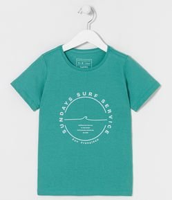 Camiseta Infantil com Estampa de Círculo - Tam 5 a 14 anos