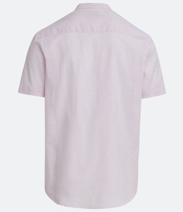 Camisa Comfort em Algodão com Abotoamento Frontal Rosa 6