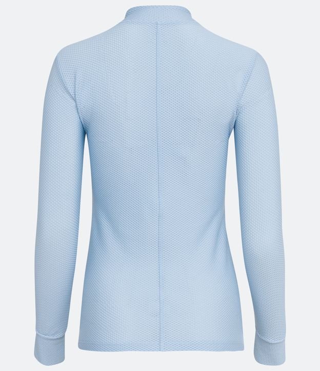 Campera Deportiva en Poliamida Texturizada con cremallera y Bolsillos Azul 7