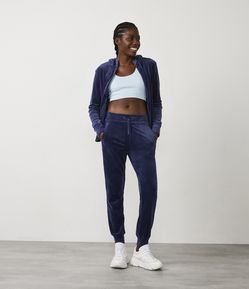 Pantalón Jogger Deportivo en Plush con Bolsillo Incorporado