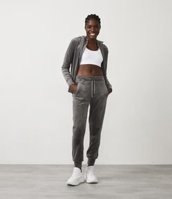 Pantalón Jogger Deportivo en Plush con Bolsillo Incorporado