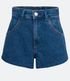 Imagem miniatura do produto Short Cintura Alta en Jeans con Barra de hilo y Pespuntes de Fijación Azul 5