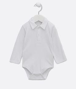 Body Infantil Suedine com Gola Polo - Tam RN a 24 meses