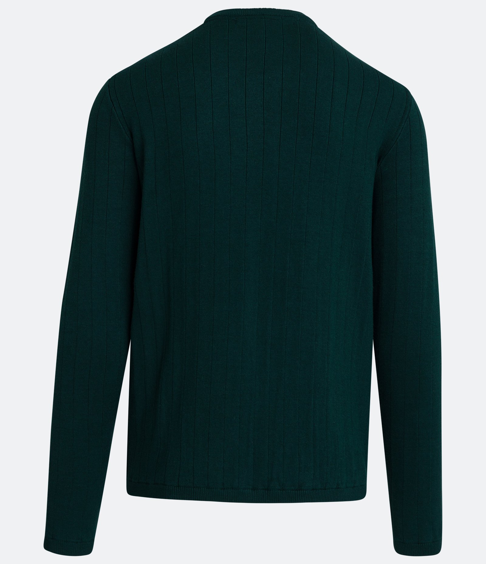 Suéter Slim em Tricô com Textura e Listras Verde 6