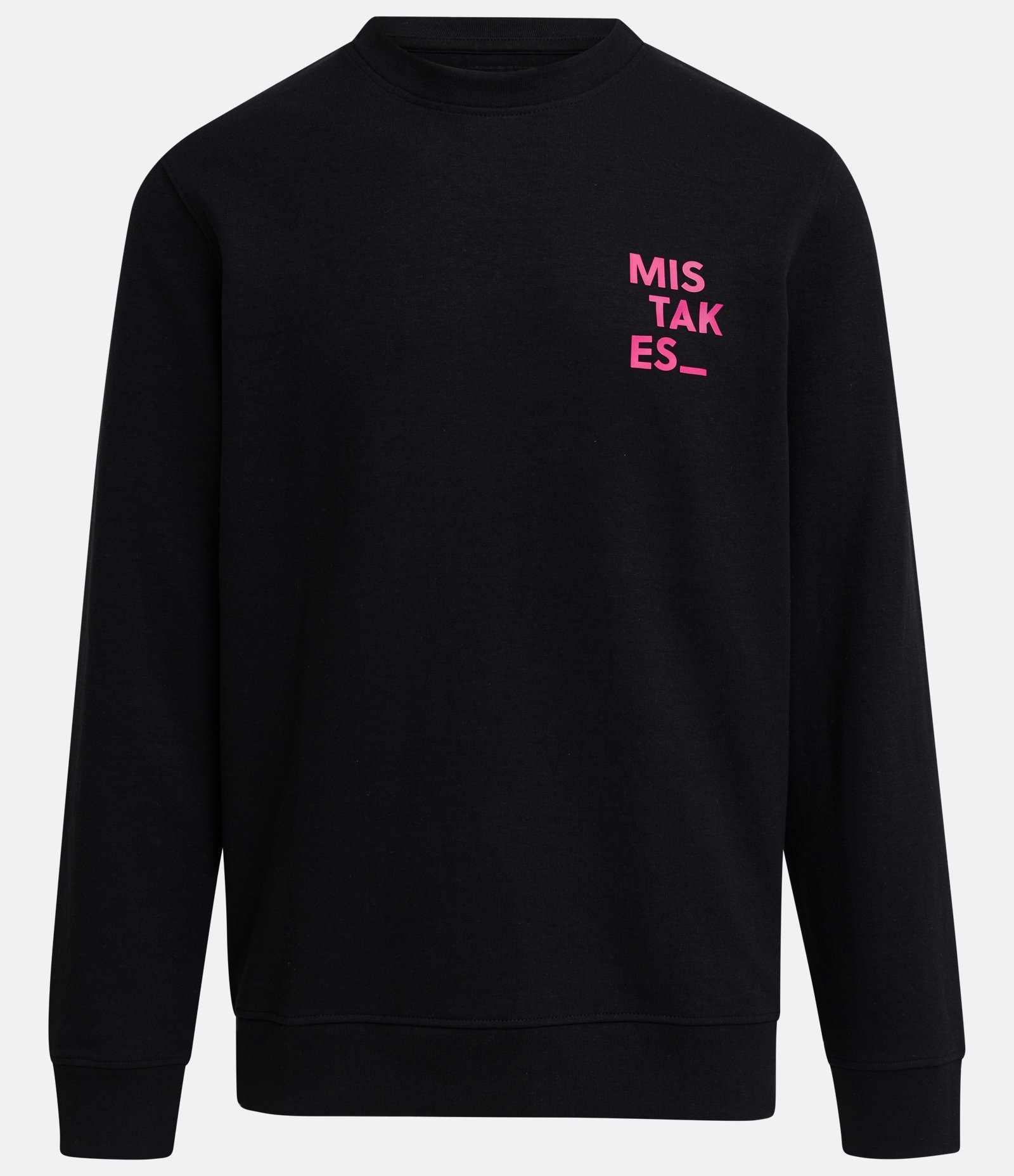 Blusão Fechado Slim em Algodão com Lettering e Punho Ajustado Preto 1
