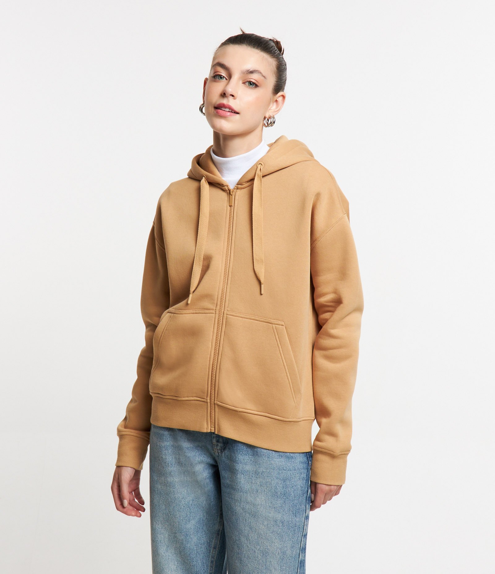 Casaco em Moletom Peluciado com Capuz e Bolso Canguru 1