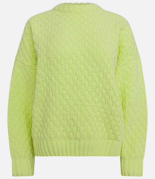 Blusão Suéter Amplo em Tricô com Pontos Diferenciados Verde 5