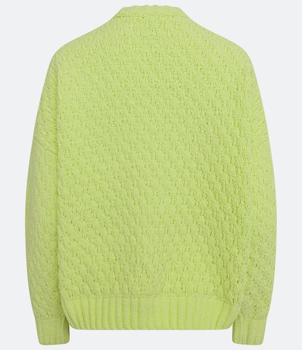 Blusão Suéter Amplo em Tricô com Pontos Diferenciados Verde 6